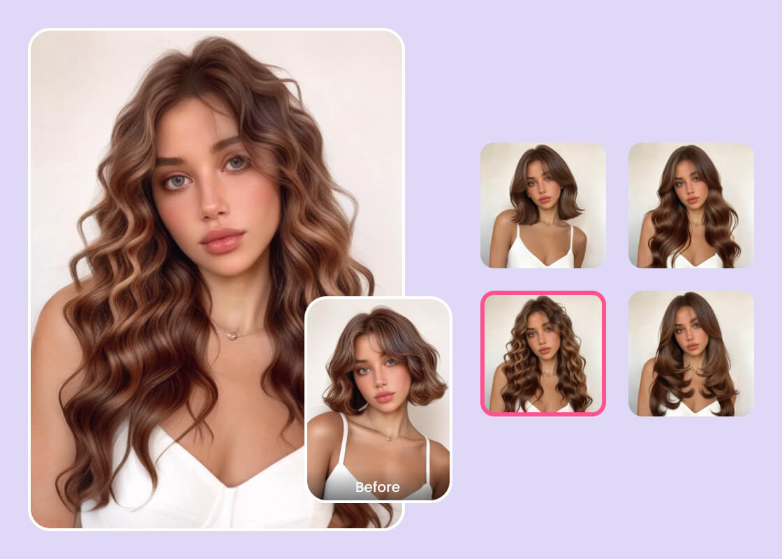 AI Hairstyle Changer Example